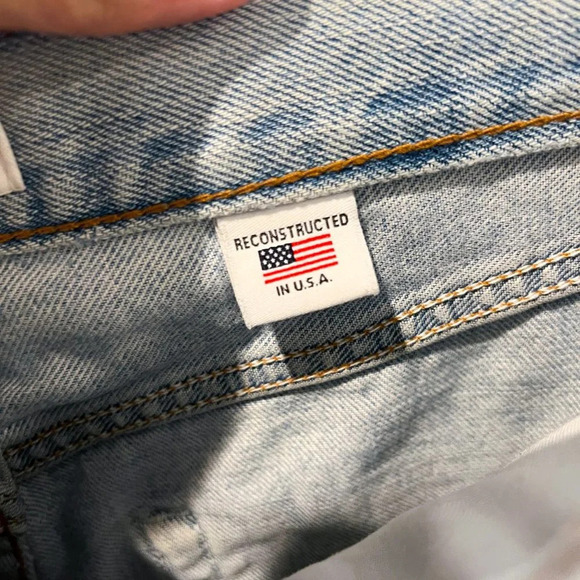 REDONE x Levi's Light Wash Distressed Cutoff Denim Shorts 28 FLAWED - Picture 10 of 10